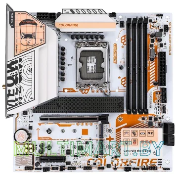 Материнская плата Colorful COLORFIRE B760M-MEOW WIFI D5 ORANGE